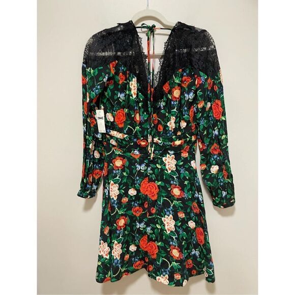 Anthropologie Lacy V-Neck Mini Dress Size 4 - Picture 5 of 9